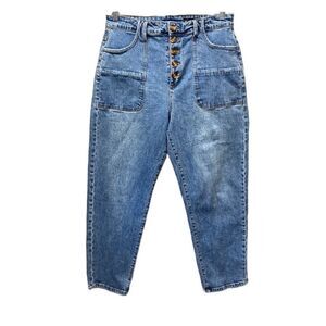 Blank NYC Jeans Womens Size 31 Denim Relaxed Button Fly High Rise